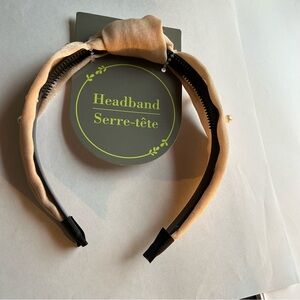 Beige Knotted Headband
